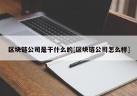 区块链公司是干什么的[区块链公司怎么样]